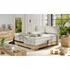 Pat boxspring VALVA 140, personalizabil materiale gama Platinium, cu saltea si topper