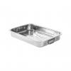 Tava cuptor cu manere, inox, 31.5x24x(H)5 cm, rezistenta in interval de temperatura -40/240 gr C